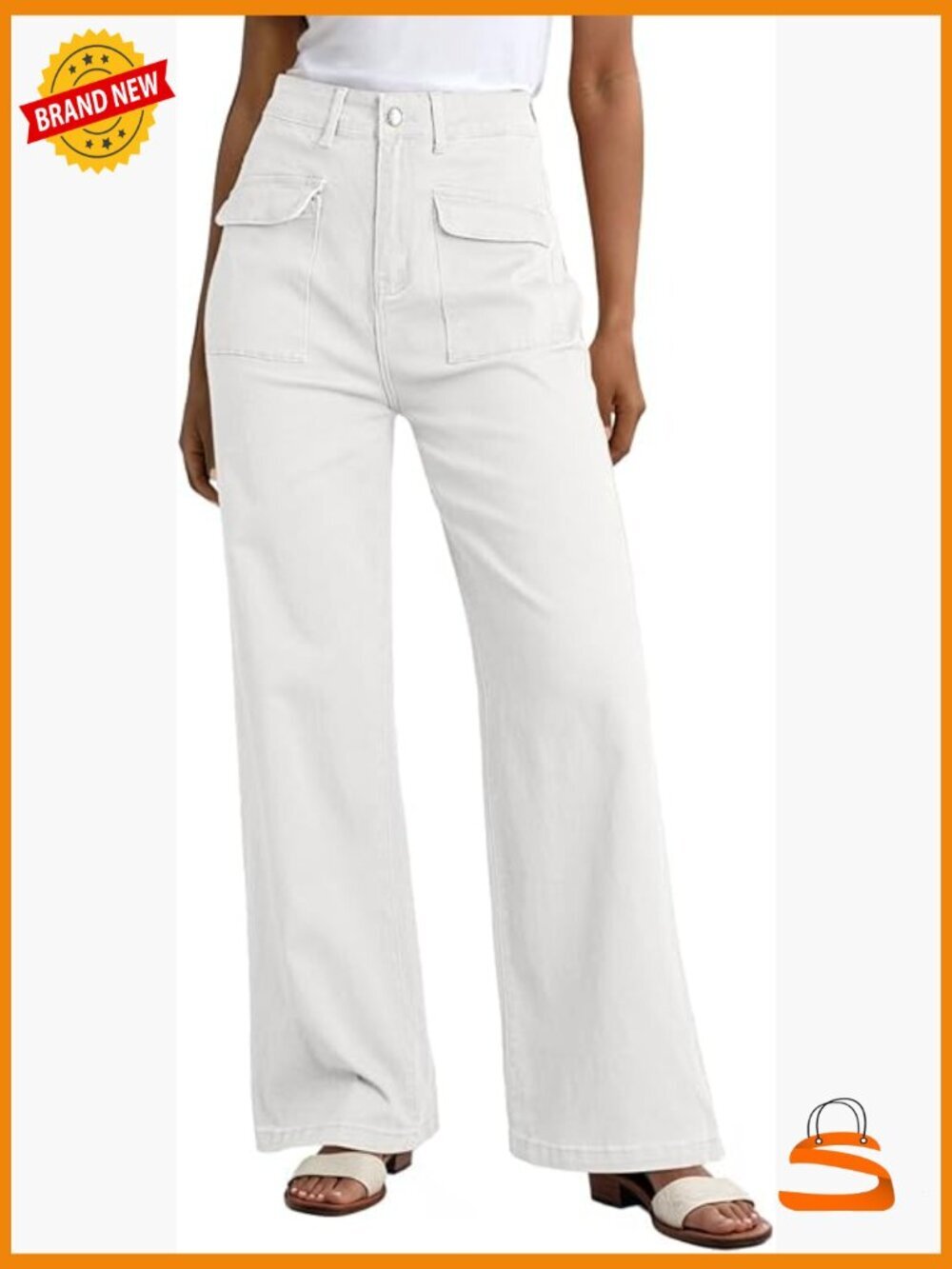 Cargo Baggy Wide Leg High Waist Casual Stretch Pants